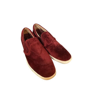 Mark Nason Skechers Love Me Red Burgundy Velvet Low Top Sneakers Women Sz 6